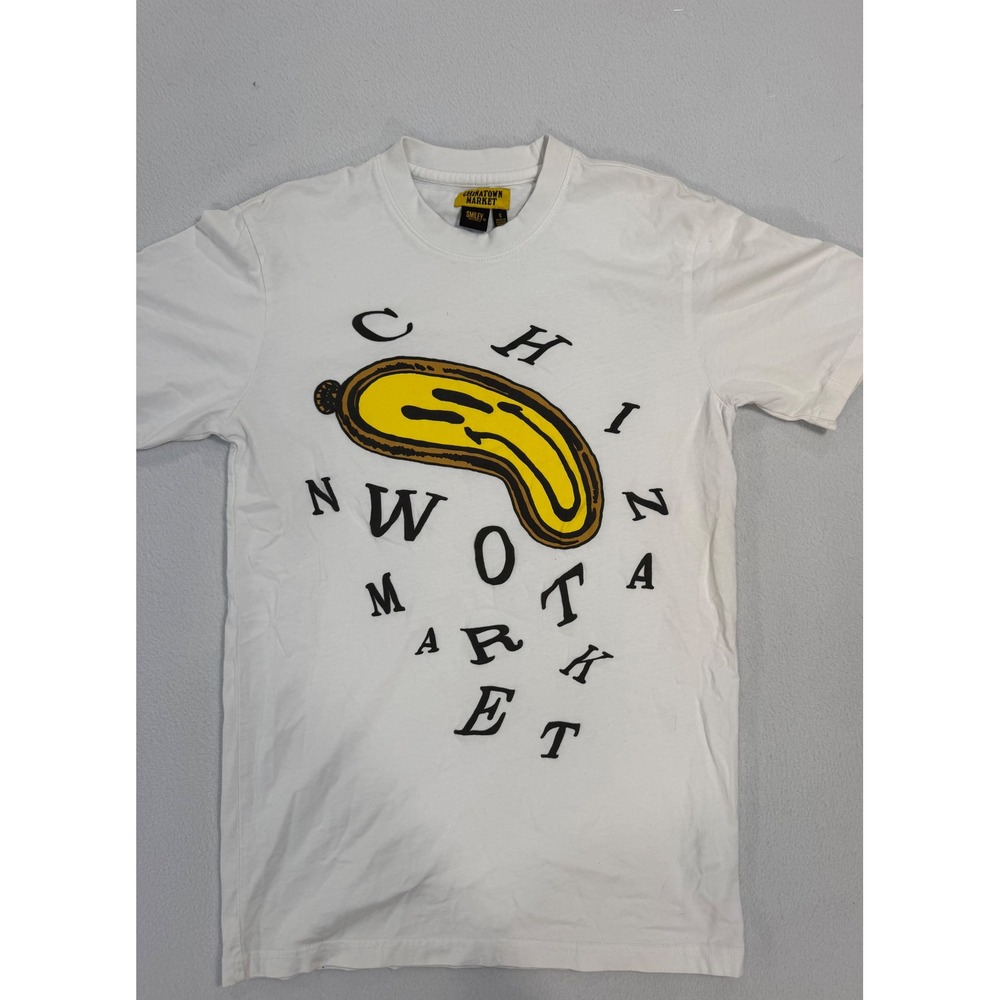 Chinatown Market Smiley Originals Melting Banana Graphic T-Shirt White Small